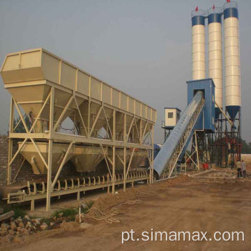 Exportar para o Camboja HZS90 Planta de lotes de concreto estacionário